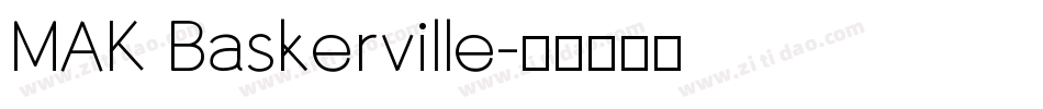 MAK Baskerville字体转换